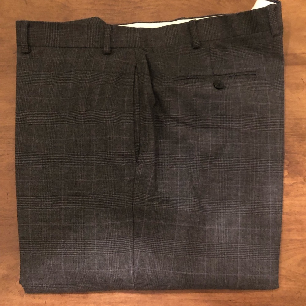 Brooks brothers plaid 42x32 100% wool flat front